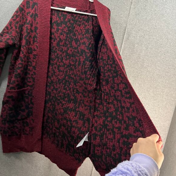 Belle by Kim Gravel Intarsia Animal Cardigan with Po Rumba Red Size XS - Picture 9 of 10
